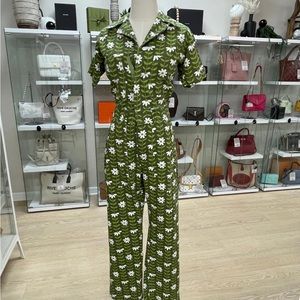 Big Bud Press | Lazy Daisy Green Floral Jumpsuit XS